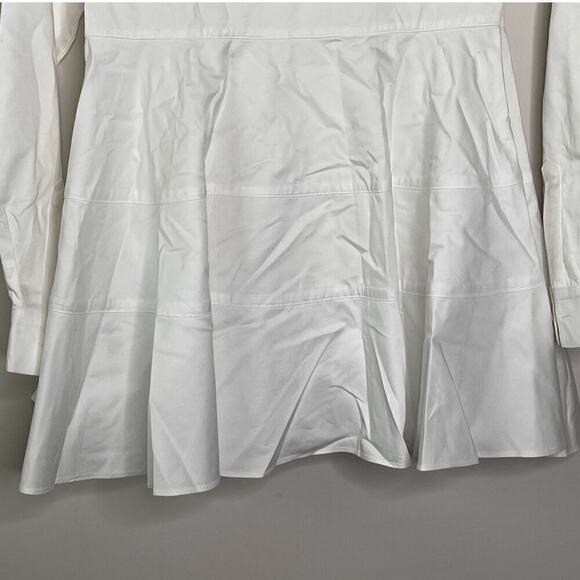 Co Essentials Cotton Peplum Button Down Shirt White Lagenlook Womens Size XS - Picture 8 of 15